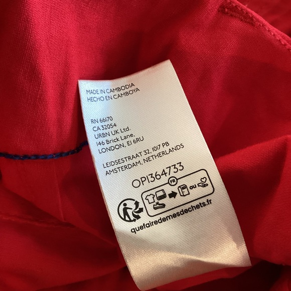 Anthropologie COLETTE Cropped Wide-Leg Pants Maeve Magic Fabric 16W Red NWT - Picture 15 of 15